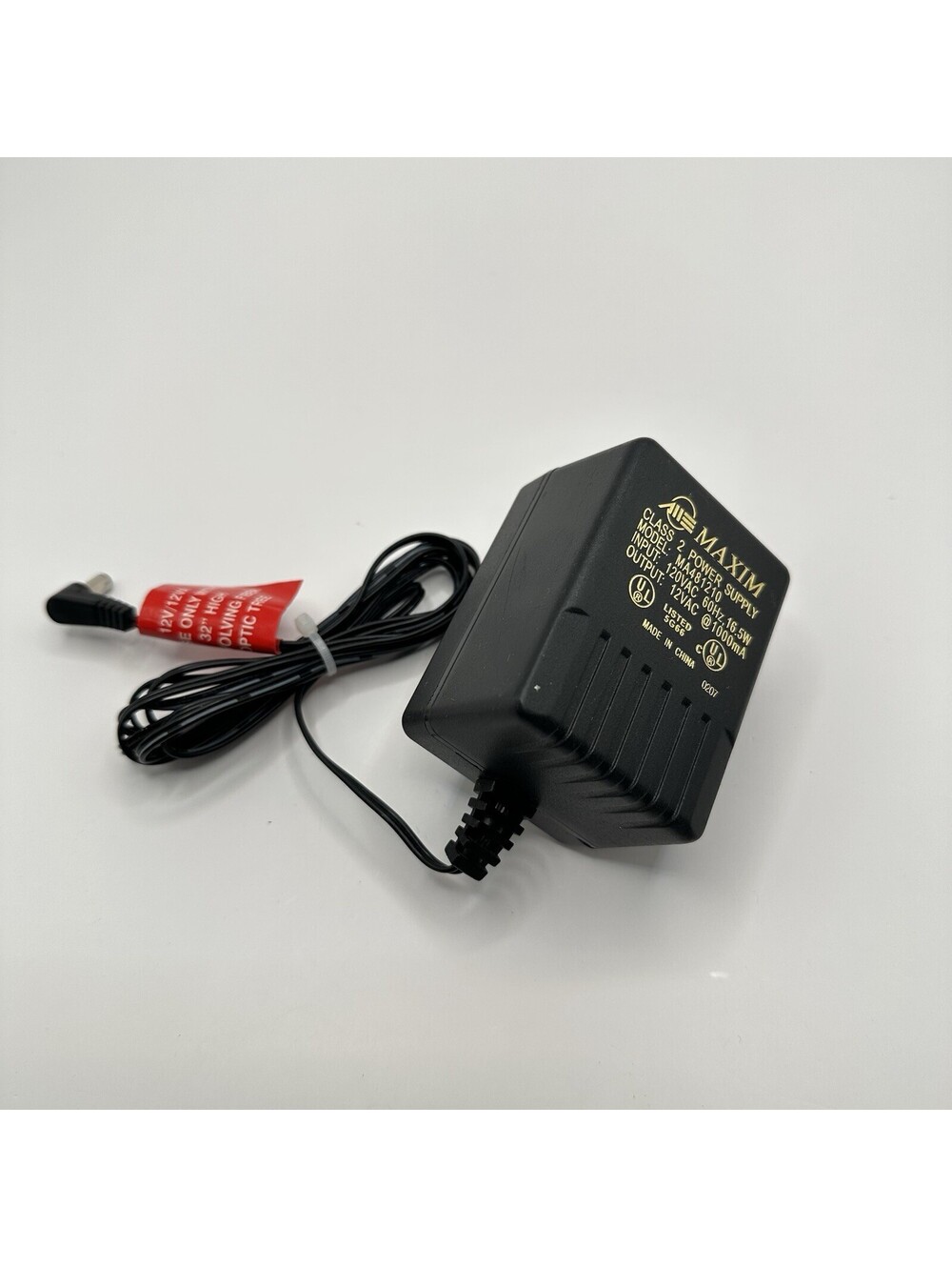 Maxim Class 2 Power Supply Model MA481210 12VAC 1000mA Fiber Optic Poinsettia